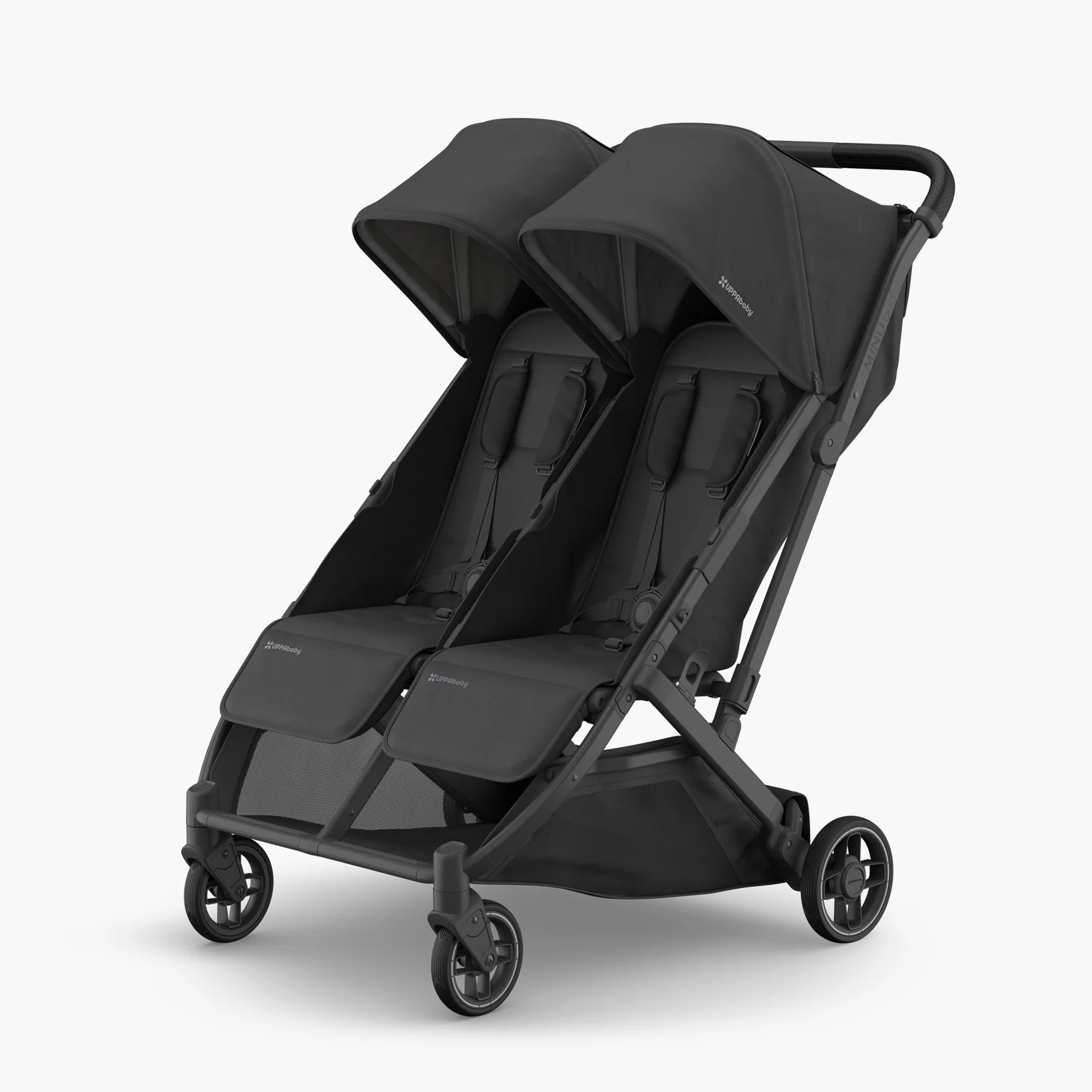 UPPAbaby Minu Duo Stroller - Jake (Charcoal / Carbon / Black Leather)