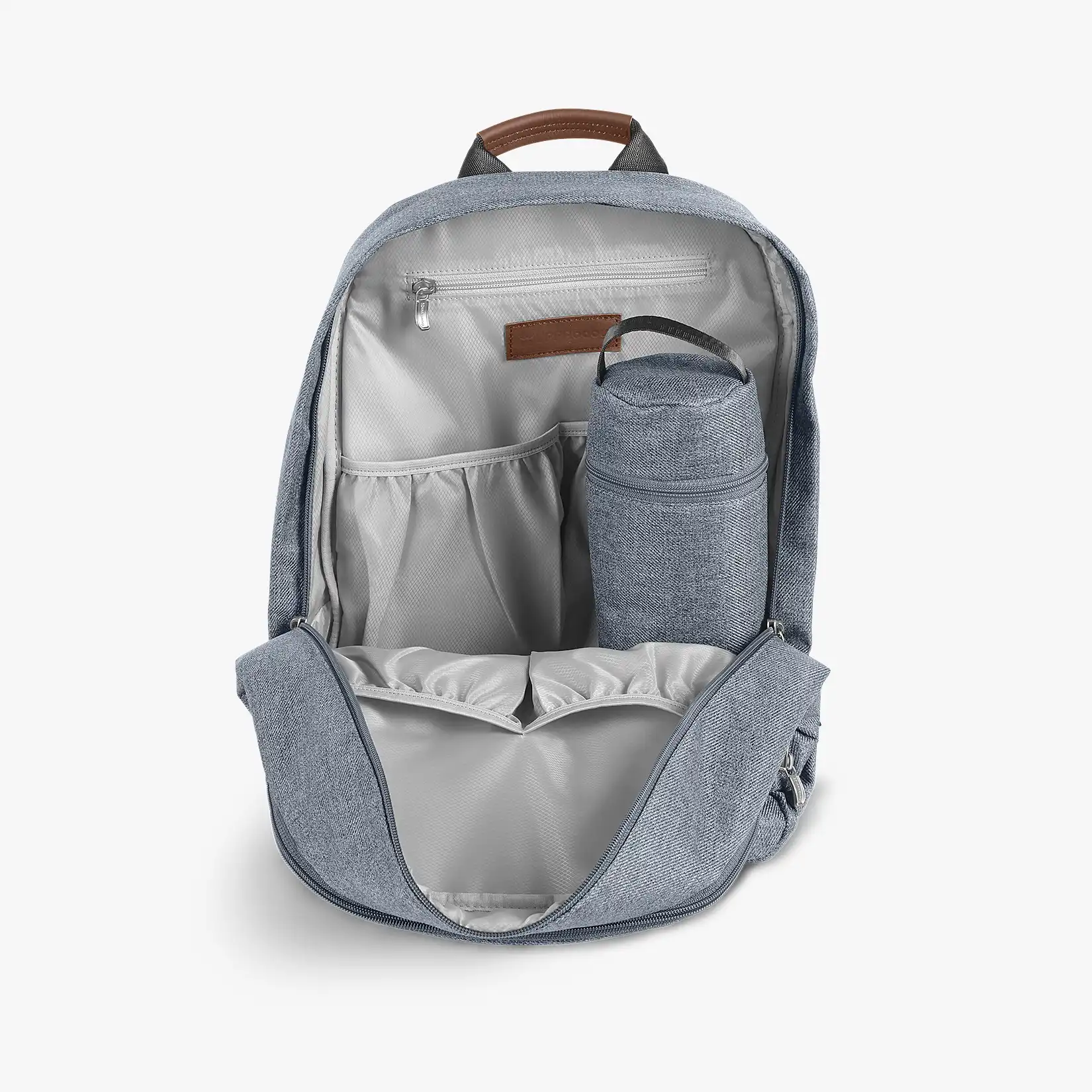 UPPAbaby Nappy Bag – Gregory (Blue Melange / Saddle Leather) - Image 3