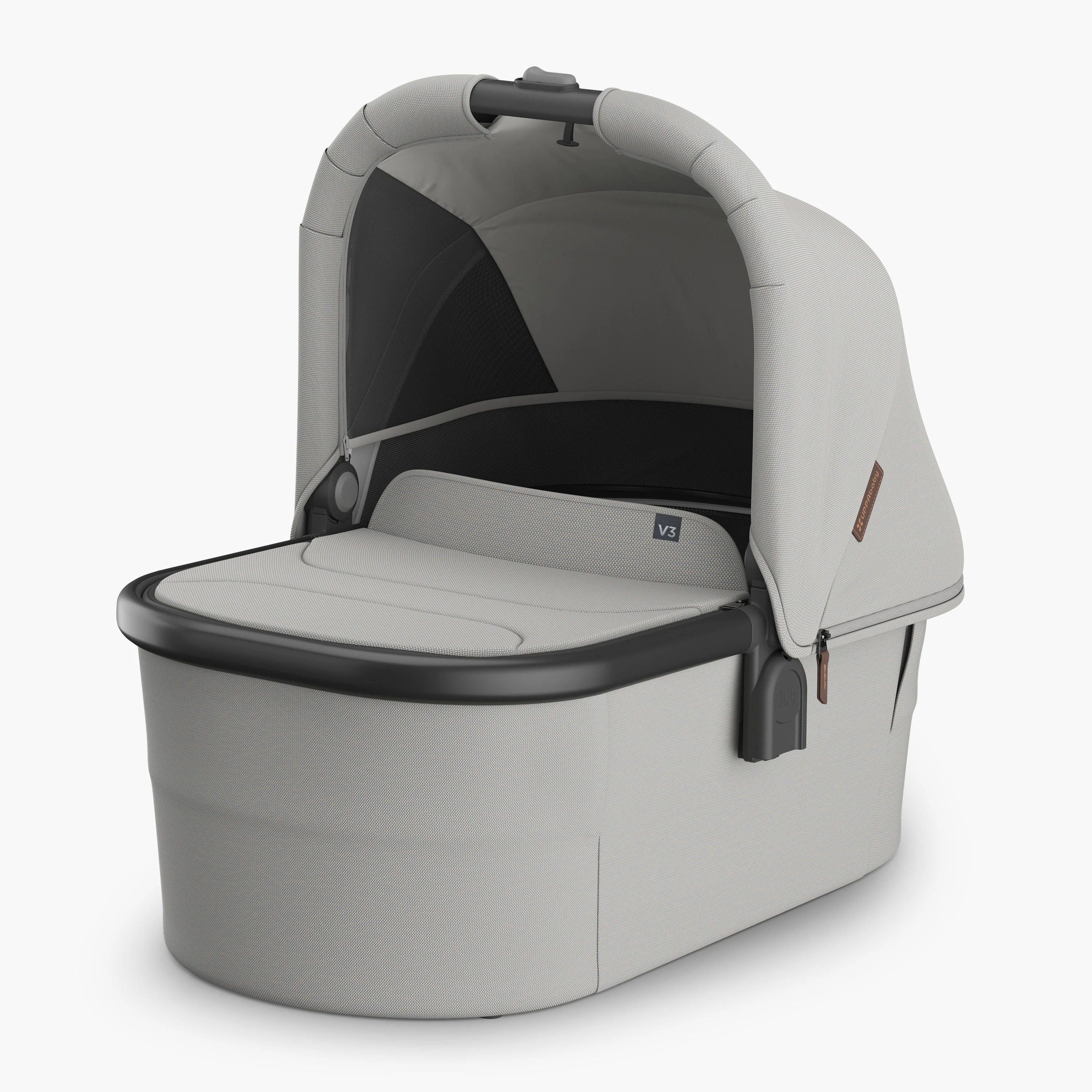 UPPAbaby V3 Bassinet - Savannah (Pearl Grey Jacquard / Carbon Melange / Black)