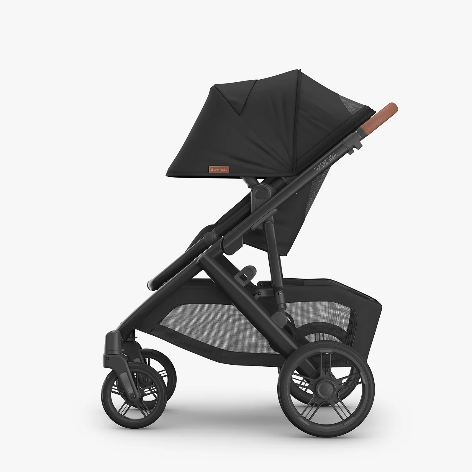UPPAbaby Vista V3 Pram with Bassinet - Nori (Charcoal / Saddle Leather) - Image 3