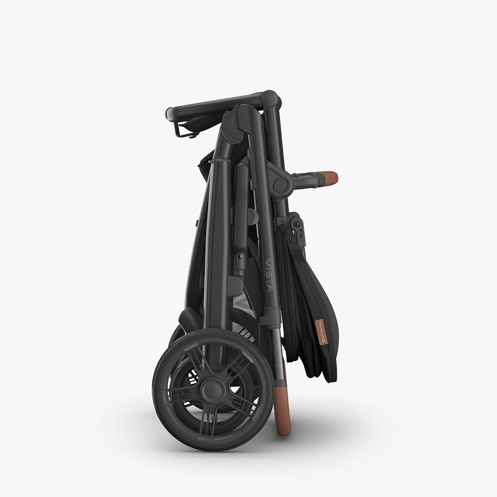 UPPAbaby Vista V3 Pram with Bassinet - Nori (Charcoal / Saddle Leather) - Image 4