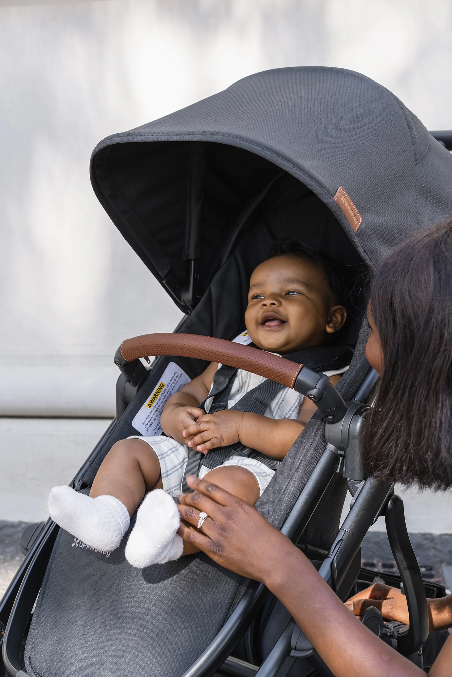 UPPAbaby Vista V3 Pram with Bassinet - Nori (Charcoal / Saddle Leather) - Image 7